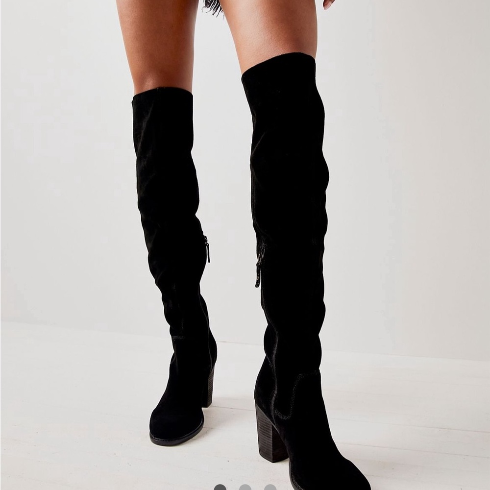 Free People black suede over the knee boots size 39, US 8